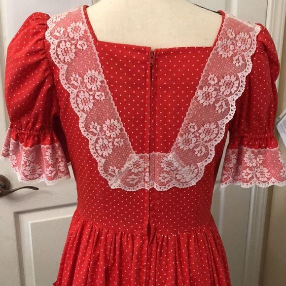 Made especially for you by Marilyn Marshall. Lace ruffles dot dress - Picture 6 of 15